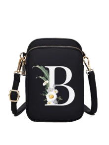 Ví cầm tay mini in chữ cái hoa cúc A-Z, túi đeo vai nhỏ hai khóa kéo với dây đeo điều chỉnh được, thích hợp đựng điện thoại, túi đeo tay, ví đựng tiền xu, ví đựng tiền mặt, ví dọc nhiều khóa kéo, lý tưởng cho chạy bộ, leo núi, du lịch, mua sắm, đạp xe và các hoạt động thể thao ngoài trời. Cũng là một món quà tuyệt vời cho Halloween, Giáng sinh và Lễ Tạ ơn. - Nhiều màu - Xem 29