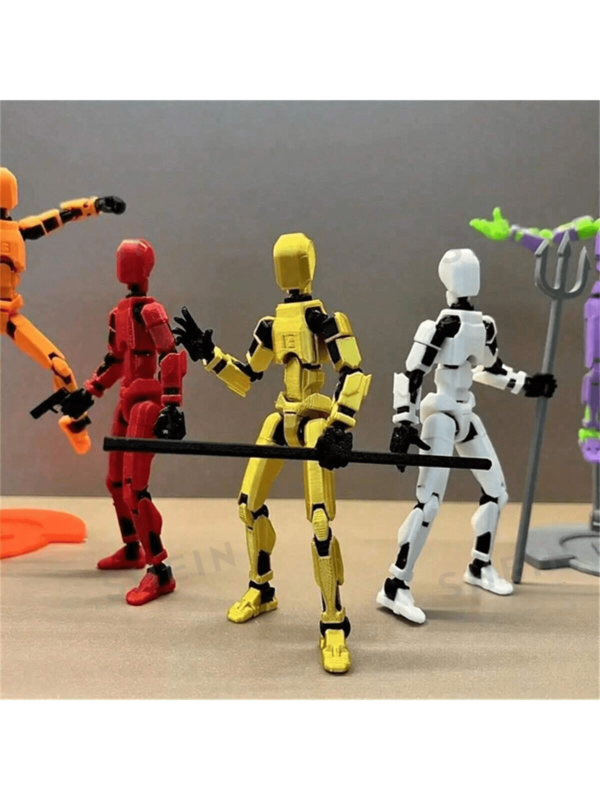 1 Conjunto de Figura de Ação Altamente Articulada e Posável (Inclui 3 Gestos de Mão + 4 Armas), Novo Brinquedo Antiestresse DIY, Boneca da Sorte, Brinquedo de Mesa, Presente de Natal (Requer Montagem e Desmontagem), Recheio de Natal