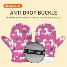 2 Pairs Toddler Boys And Girls Cartoon Print Mittens, Size M (1-2 Years Old), Waterproof Warm Winter Gloves For Outdoor, Snow, Skiing