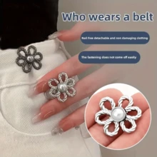 2/3/4/5/6/10 对裤腰收紧器，可调节腰带扣套装，用于牛仔裤的额外纽扣，用于裤子、牛仔裤、袖子的纽扣调节器（银色）可调节金属纽扣别针，用于牛仔裤和服装，时尚女孩的配饰