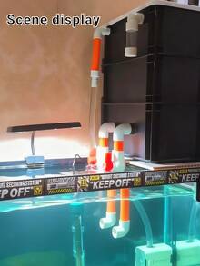 Industrial Style Turnover Box & Aquarium Filter - PP Water Circulation Filtration System For Fish Tank/Pond/Water Grass Tank (Ornamental Fish & Amphibians)