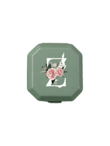 6-Compartment Portable Pill Box, Capsule Storage Case, Travel Medication Box, Pill Box, Mini Pill Box, With Floral Letter A-Z (Excluding Q/U), Pill Organizer, Travel Mini Pill Box, Moisture-Proof Pill And Vitamin Container, Medication Dispenser Organizer, Travel Home Camping Outdoor Hunting Medicine Storage Box, Pill Box, Pill Box, Medical Bag Travel Accessory Dorm Essential