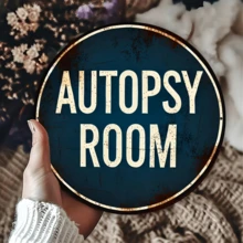 Panneau métallique vintage de laboratoire d'anatomie de 20 x 20 cm, art mural métallique 2D, convient pour la décoration de la maison, du jardin, du garage, du café, du bar, du club, art de rue, style à trous aléatoires