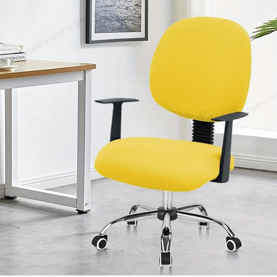 2 buc/set huse elastice pentru scaune de birou, culoare solidă, jacquard, elastice - potrivite universal pentru scaunul de birou și computer, ușor de pus și de dezbrăcat, durabile și lavabile (doar huse pentru scaune, dar nu și pentru scaune).