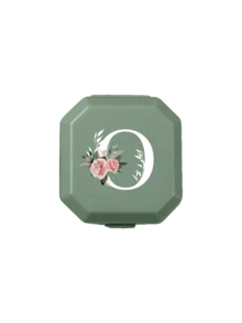 6-Compartment Portable Pill Box, Capsule Storage Case, Travel Medication Box, Pill Box, Mini Pill Box, With Floral Letter A-Z (Excluding Q/U), Pill Organizer, Travel Mini Pill Box, Moisture-Proof Pill And Vitamin Container, Medication Dispenser Organizer, Travel Home Camping Outdoor Hunting Medicine Storage Box, Pill Box, Pill Box, Medical Bag Travel Accessory Dorm Essential