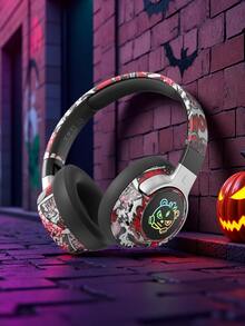 [Halloween Gifts]Wireless Headphones With Headphone Stereo 5.3 Wireless Chip Lightweight Folding Design, Gaming Headphones Stereo, Music And Sports Headphones, Push Button Volume Control, Mobile Phone Compatible, 3.5mm Plug, Type-C Charging Suitable For Gift Giving/Halloween/Christmas