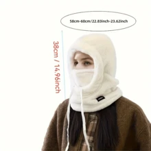 Aufgerüstete dicke Winter Plüsch Maske Mütze - mit elastischem Kordelzugverschluss, leicht und warm für Radfahren, Skifahren und Outdoor-Sport, in 4 Farben erhältlich, geeignet für Anlässe wie Muttertag, Unabhängigkeitstag, Vatertag, Musikfestivals, Stierlauf, Fackel-Festival, Edinburgh International Festival, Halloween, Lichterfest, Weihnachten, Boxing Day, Valentinstag und Neujahrsgeschenke, bietet Wärme und Kälteschutz