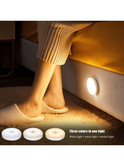 6pcs/3pcs/1pc LED Wireless Motion Sensor Wall Light, Rechargeable Night Light Automatic On/Off For Kitchen, Bedroom, Living Room, Hallway, Bathroom, Room Decoration