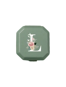 6-Compartment Portable Pill Box, Capsule Storage Case, Travel Medication Box, Pill Box, Mini Pill Box, With Floral Letter A-Z (Excluding Q/U), Pill Organizer, Travel Mini Pill Box, Moisture-Proof Pill And Vitamin Container, Medication Dispenser Organizer, Travel Home Camping Outdoor Hunting Medicine Storage Box, Pill Box, Pill Box, Medical Bag Travel Accessory Dorm Essential