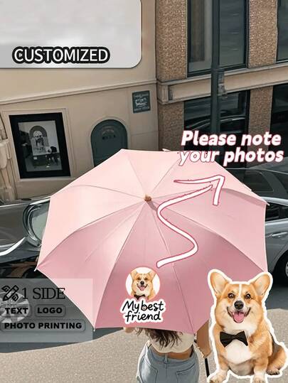 [Customized] Compact Automatic Open And Close Umbrella - 8 Ribs Windproof And UV Protection, Portable Travel Umbrella, Reinforced Frame, Various Colors, Fashionable Design, Essential For Students, Commuters And Outdoor Activities, Suitable For Rain Or Shine, High-Quality Construction, For Daily Use, DIY, Logo, Pattern, Design Your Own Exclusive Umbrella, Gift For Friends And Family. Companies, Banks Can Also Customize Exclusive Logo