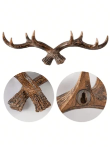 1 PC Vintage Antler Decorative Hook - Suitable For Wall-Mounted Hanging Of Coats & Keys. Ideal For Home Entryway Decoration, Clothing Store Porch Display. Also For Hanging Scarves In Bedrooms & Bags In Studies. Practical Decorative Item For Delicate Homeowners, Clothing Store Owners & Retro-Style Enthusiasts. Solves Dull Walls & Messy Small Items Issues, Balances Aesthetic Decoration & Hanging Storage Functions.