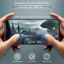 3片装钢化玻璃屏幕保护膜，兼容Pixel 9、Pixel 9 Pro、Pixel 9 Pro XL、Galaxy S25/S25 Plus/S24/S23、Redmi A5、Note 13、Note 12、Realme 10、C63、C61、Oppo Reno 7、Reno 8、Reno 10。日常、办公和居家使用必备屏幕保护膜。防水、防震、防摔、防刮。 - 黑色 - 查看 3