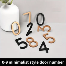 7 Cm Gold, Silver, Black, 0-9 Number House Number, Acrylic Mailbox Number, Office Door Number Sticker, Number Plate To Enhance The 3 Effect