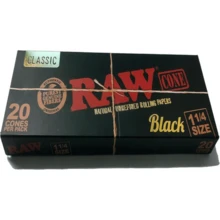 RAW Cones Black 1 1_4 Size: 20 Pack &Amp; Loader - Patented Slow Burning Pre Rolled Cones &Amp; Tips, Includes Green Blazer Sticker - 白色 - 查看 4