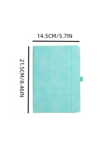 1pc A6 Hardcover Notebook With Bookmark Ribbon - Soft Cover Business Diary, School Supplies, Stationery, Back To School Essential, Study Notebook