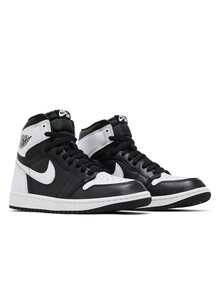 Air Jordan 男款运动鞋休闲运动高帮缓震优质皮革经典拼色标志街头健身日常舒适合脚黑白 DZ5485-010 - 黑白 - 查看 2