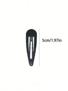 30/20/10 pezzi Fermagli per capelli a goccia d'olio di colore nero semplice per donne, accessori per capelli versatili alla moda adatti per abbinare il look quotidiano, mollette per capelli