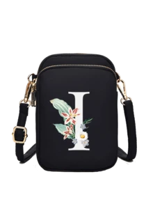 Ví cầm tay mini in chữ cái hoa cúc A-Z, túi đeo vai nhỏ hai khóa kéo với dây đeo điều chỉnh được, thích hợp đựng điện thoại, túi đeo tay, ví đựng tiền xu, ví đựng tiền mặt, ví dọc nhiều khóa kéo, lý tưởng cho chạy bộ, leo núi, du lịch, mua sắm, đạp xe và các hoạt động thể thao ngoài trời. Cũng là một món quà tuyệt vời cho Halloween, Giáng sinh và Lễ Tạ ơn. - Nhiều màu - Xem 23