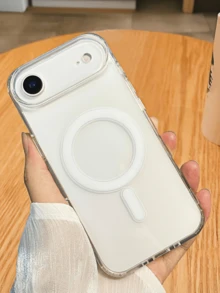 高端磁性透明手机壳兼容 17、16、15、14、13 和 12 17 Pro Max 型号，专为无线充电和抗震而设计，具有 35-40 个强力磁铁，亚克力背面保持透明而不会变黄。 - 無色 - 查看 39