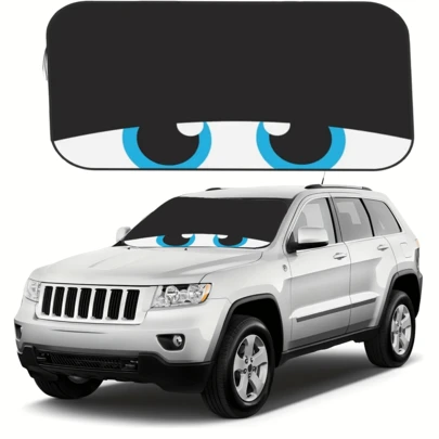 1 件可折叠汽车挡风玻璃遮阳板，汽车玻璃遮阳板，车内遮阳板，阻挡紫外线，保持车内凉爽，夏季汽车配件