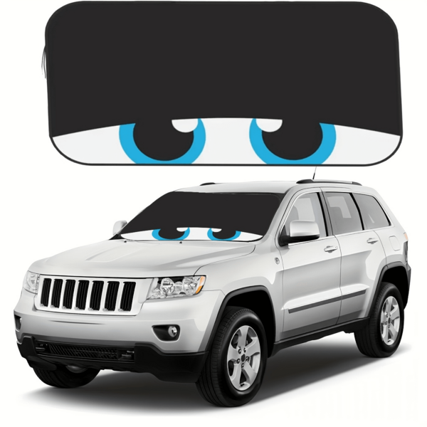 1 件可折叠汽车挡风玻璃遮阳板，汽车玻璃遮阳板，车内遮阳板，阻挡紫外线，保持车内凉爽，夏季汽车配件