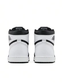 Air Jordan 男款运动鞋休闲运动高帮缓震优质皮革经典拼色标志街头健身日常舒适合脚黑白 DZ5485-010 - 黑白 - 查看 5