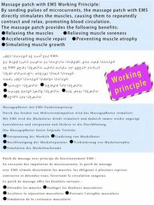 1pc EMS Pulse Neck Massager, Mini Neck Massager, Electric Massage Patch, Portable Body Massage Sticker, Suitable For Men And Women, Shoulder, Arm, Leg, 8 Modes, 19 Intensity Levels - Blue - View 10