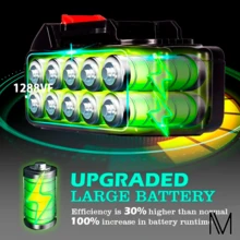 2 Baterías M14 125mm  Amoladora Inalámbrica 1288vf Amarillo - Negro - Ver 4