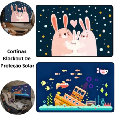Cortina Protetor Solar Blackout Janela Carro Bebê Infantil Magnética