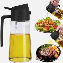 2 In 1 Oil Sprayer For Cooking Oil Oil Spray Bottle Oil Atomizer Oil Spray Vinegar Sprayer - Black - View 6