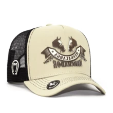 Men's Trucker Cap Country Mangalarga Machador Rodeo Horseback Riding - 米色 - 查看 3