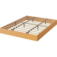CuisinSmart Estructura de cama de madera, marco de cama plano y sencillo sin cabecera, estructura de cama de piso completa con soporte de listones de madera, sin necesidad de caja de resortes, fácil de ensamblar - Pino - Ver 5