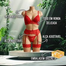 Sexy Lace Lingerie With Adjustable Leg Warmers Costume With Garter Belt Erotic Lingerie Lace - 白色 - 查看 4