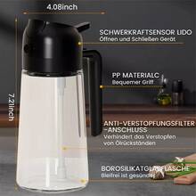 2 In 1 Oil Sprayer For Cooking Oil Oil Spray Bottle Oil Atomizer Oil Spray Vinegar Sprayer - Black - View 3