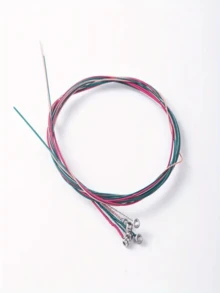 6pcs/Set High Quality Acoustic Guitar Strings (1/2set) - 6pcs Replacement Steel Guitar Strings | Premium Accessories - Fit For Acoustic Guitar, Red Copper, Brass And Colorful Strings, Faux Pearl Head, Individually Packed, Folk Guitar Accessory Set, Enhance Tone, Complete Folk Guitar Accessory Set, Bright & Vibrant Tone, Improve Playing Performance, Suitable For Beginners And Advanced Users, Great Birthday, Valentine's Day, New Year Gift For Music Lovers - Multicolor - View 12