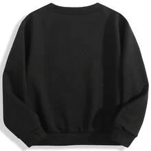 Women's Sp5der Spider Web Printed Sweatshirt - White Crew Neck Casual Pullover, Halloween-Themed Edgy Style, Comfortable Fashion Piece For Ladies, Ideal For Fall Holiday Parties & Daily Wear - màu đen - Xem 2