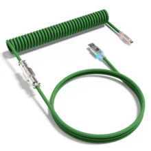 ATTACK SHARK MAMBASNAKE C01 超 RGB 卷绕键盘线，专业定制 USB-C 飞行员线，适用于游戏键盘，稳定的双套设计，2 米 Type-C 至 USB-A 超高速，可拆卸金属飞行员线，适用于 PC 游戏玩家 - 彩色 - 查看 19