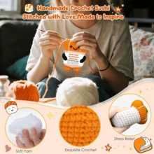 1pc Handmade Crocheted Desktop Decor Ornament, Cute Sushi Design, Great Birthday Gift For Best Friends, Sisters, Moms, Grandmas, Unisex, Keychain, Plush Doll, Positive Emotion, Creative Party Favor For Halloween, Christmas