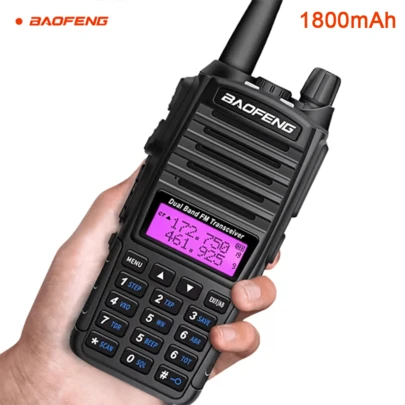 Walkie Talkie Baofeng Uv82 Uhf/vhf 128 Canale 8km Bandas De Frecuencia 25 | 12.5khz Color Negro