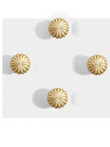 Cirelle 2个金色南瓜把手] 2个金色南瓜把手，衣柜家具门把手，抽屉柜拉手 - 金色 - 查看 16