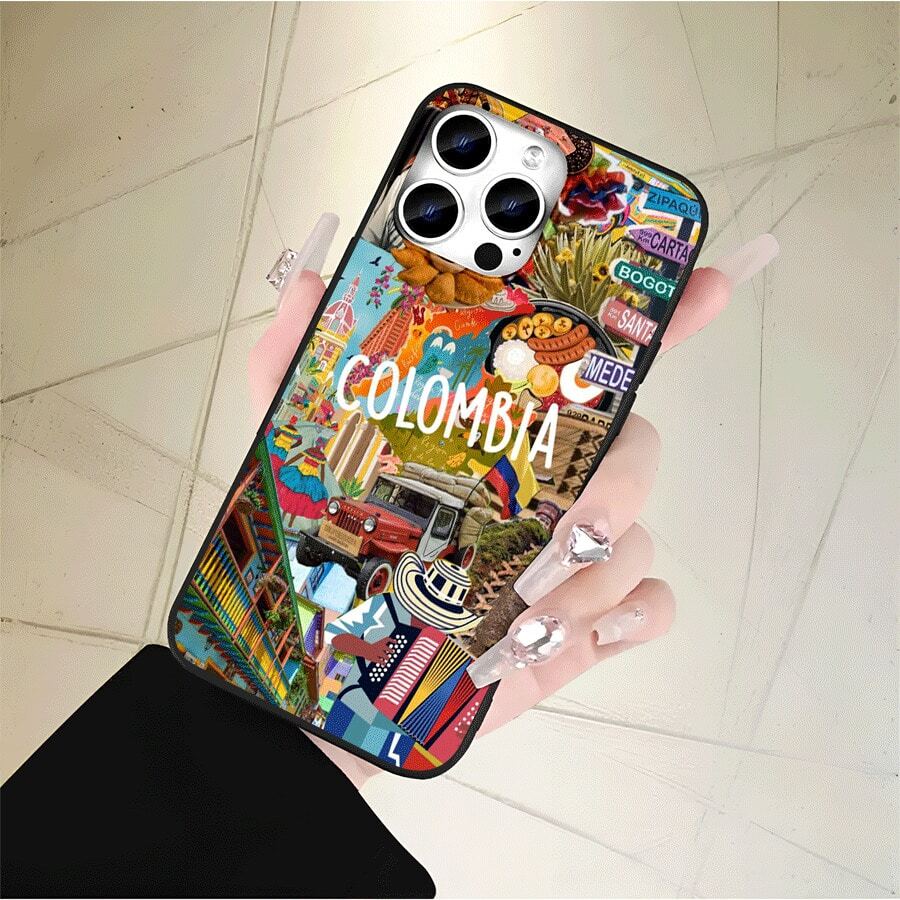 Fundas y carcasas protectoras con diseño de teléfono y orificios grandes de Alphabet City, diseñadas para las series 17, 16 Pro, 16, 15 Pro, 14, 14 Plus, 14 Pro, 13, 13 Pro, 12 Pro y 11/11 Pro. Un excelente regalo para amigos. - Negro - Ver 1