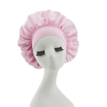 1pc Satin Bonnet Silk Bonnet Adjustable Bonnet For Sleeping Hair Bonnet With Tie Band Bonnets For Women Men Silk Bonnet Satin Bonnet Bow Home Bathroom Decor Fall Decor Back To School