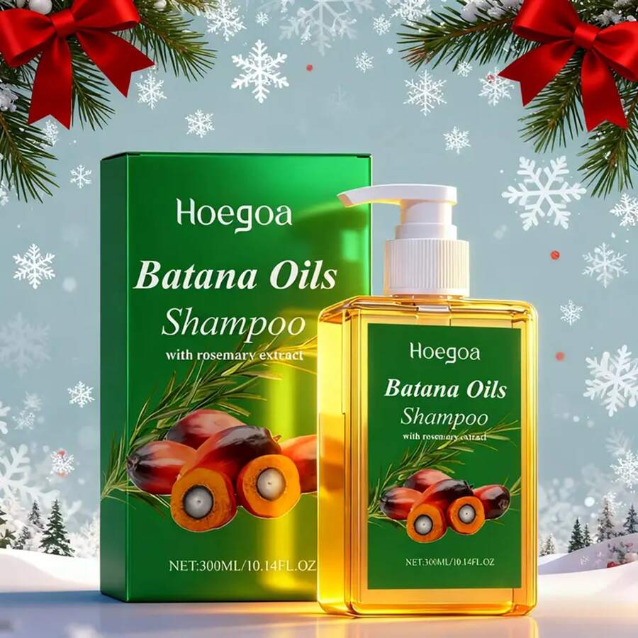 Batana Oil Shampoo,With Rosemary Leaf Oil And Batana Oil, Hydrates And Fortifies Hair, Cleanses The Scalp, Repairs Damage, Gives Hair A Natural Shine And Smooth Feel, Suitable For All Hair Types, Perfect Gift For Friends And Family - 綠色 - 查看 1