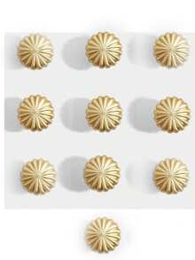 Cirelle 2个金色南瓜把手] 2个金色南瓜把手，衣柜家具门把手，抽屉柜拉手 - 金色 - 查看 7