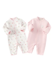 Balabala BalaOne 2025 Autumn/Winter New Baby Romper, Reversible Cute Crawler Suit - White Red - View 5