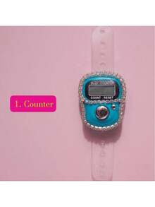 1个升级版高清大屏幕，带钻石镶嵌外壳和计数器 - 读数清晰，操作简便，适合老人和儿童使用 - 彩色 - 查看 12