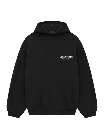 Essentials Fear Of God Men Hoodie Pullover Casual Streetwear Fce Warm Regular Fit Long Sve Ribbed Cuffs Solid Black Logo Daily Autumn Winter XXS-2XL 192HO246250F