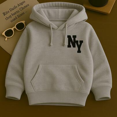 Moletom Agasalho Blusa de Frio NewY Algodão Premium Flanelado Com Bolsos E Cordões Unissex