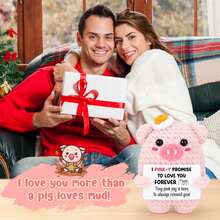 1个手工钩编桌面摆件，可爱小猪造型，是送给闺蜜、女友、姐妹、妈妈、奶奶、同事、家人的绝佳生日礼物，也可作钥匙扣、毛绒玩具，传递正能量，是万圣节、圣诞节等派对的创意小礼物。 - 彩色 - 查看 2