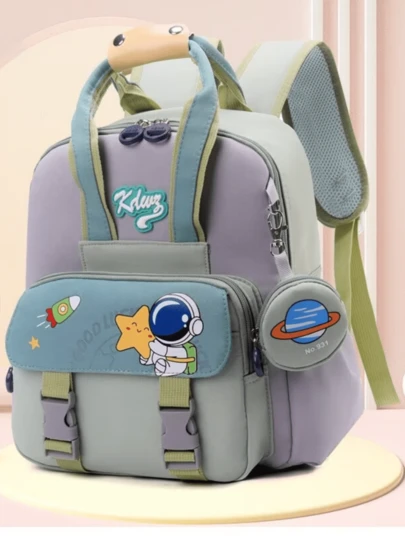 Cute Rabbit Design Lightweight & Comfortable Casual Backpack, Versatile School Shoulder Bag